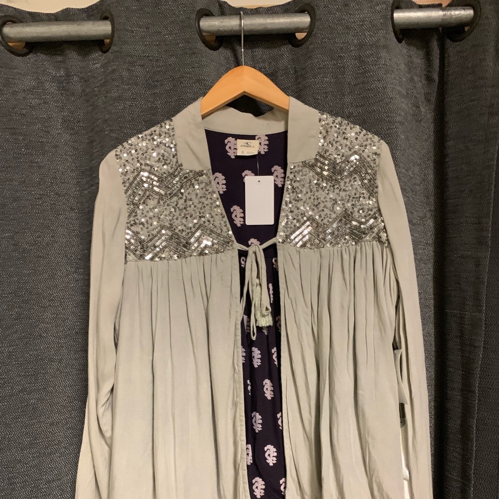 O’Neill cute tie jacket with sequins